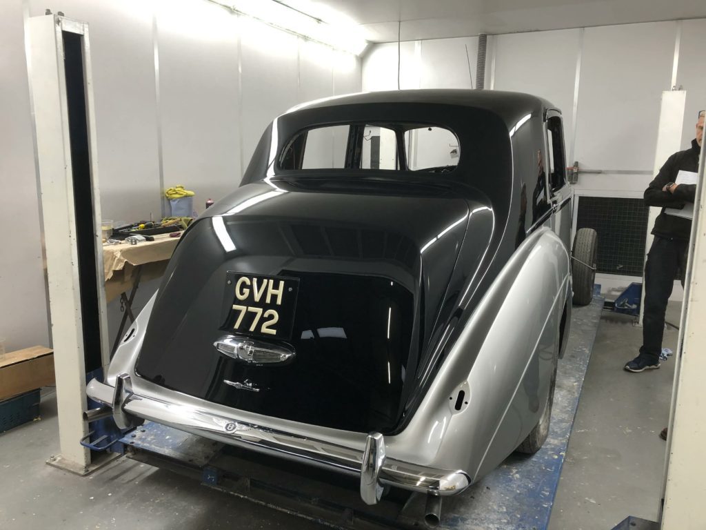 The finished Nero Black over Shell Grey Metallic on the Bentley R Type working just as well today as when it first rolled off the production line.