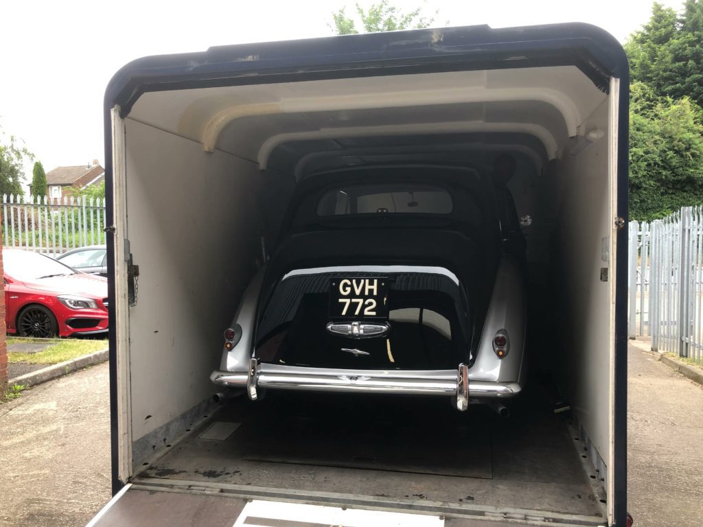 After all the hard work, it was important Beryl the Bentley R Type travelled in a covered trailer to best protect her during transportation.