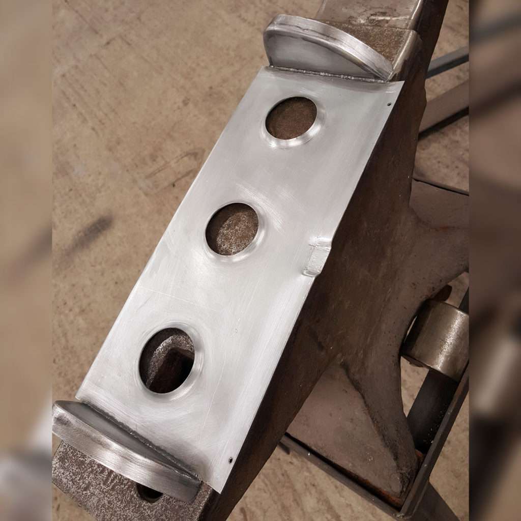 The finished oil cooler support bracket on the Plastics4Performance 1969 Mini Cooper 998 MkII is a thing of beauty. A complex piece that shows the efforts we go to on even the simplest parts.