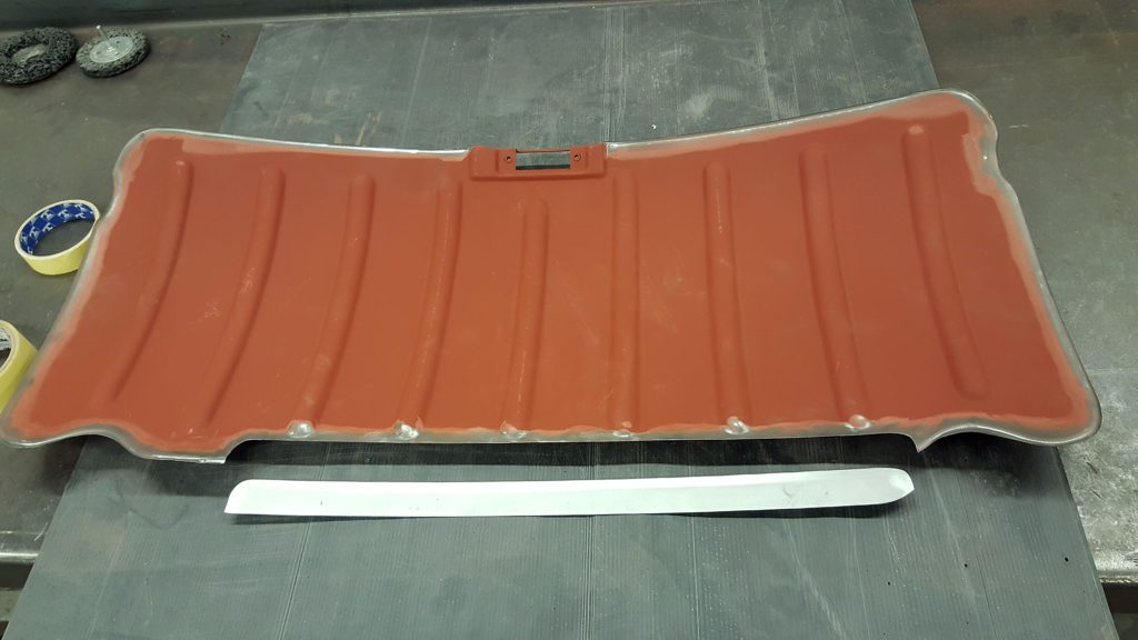 The Plastics4Performance Mini Cooper 998 MkII boot lid needed a double skin complete with additional strengthening to mount a rear spotlight. Perfectly suited to the café racer style.