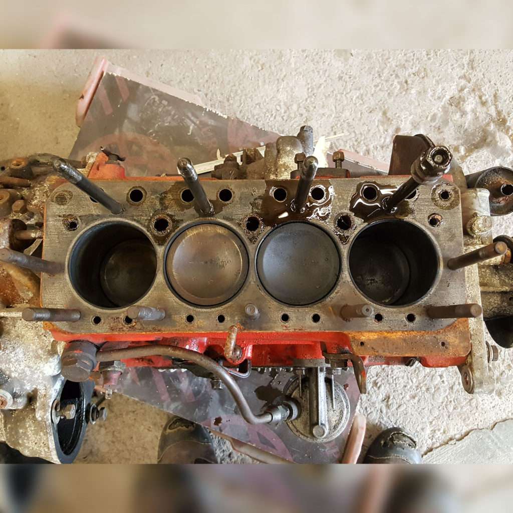 Engine out and ready for dismantling on the Midas MkII! We can't wait to see what's inside and get to work on restoring this classic car.