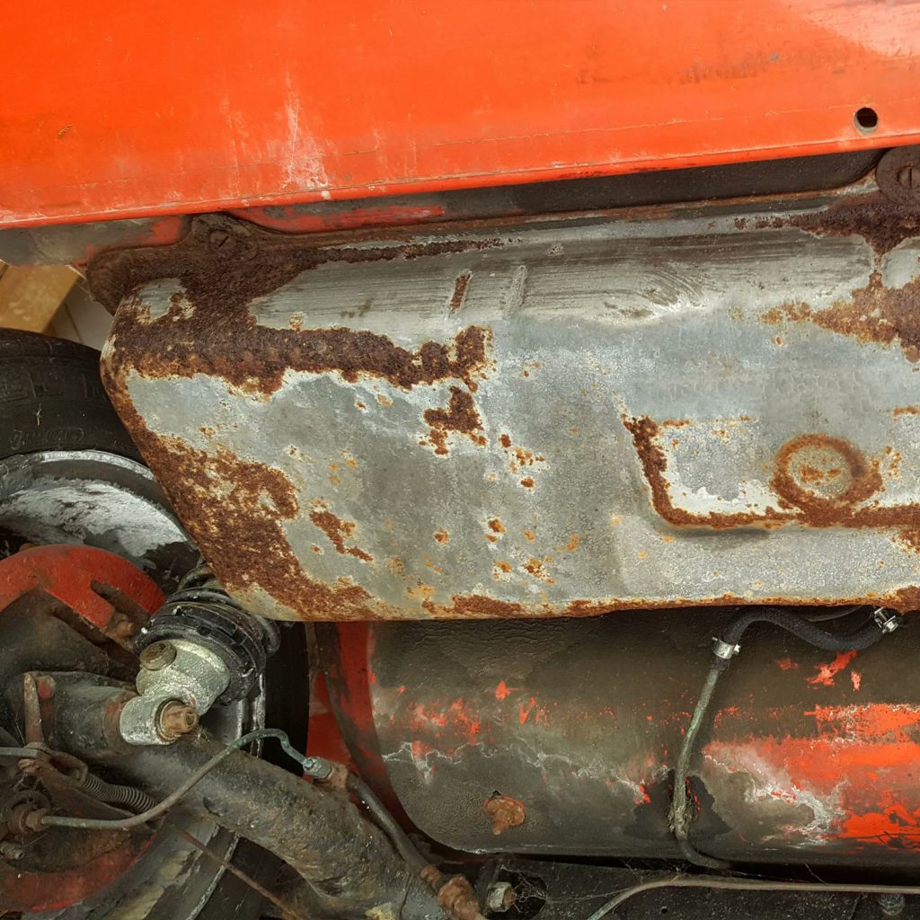 The underside of the 1981 Midas MkII is actually okay for its age and usage, but this important car requires restoring to its former glory and we can do so much better.
