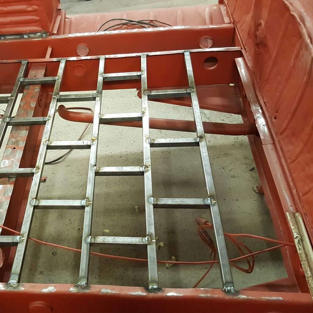 Beneath the surface of our Citroën H-Type Van restoration, the entire floor was battling rust and deterioration. Our solution? Surgical removal, meticulous cleaning, and an inspection of open box sections for potential damage. Introducing a robust foundation with square section steel, preserving that precious height. Stay tuned for the rebirth!